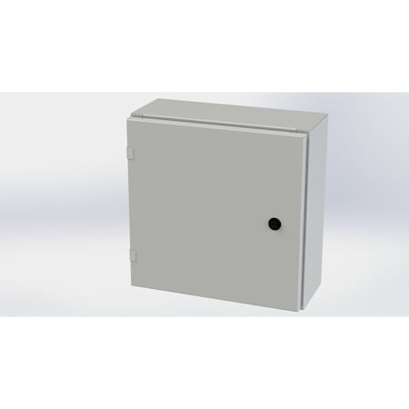 Saginaw Control & Engineering 1/4 Turn Latch Electrical Enclosures, 16 in H, 6 in D, 16 in W, NEMA 3R, 4, 12, 13, Carbon Steel SCE-16EL1606LPLG